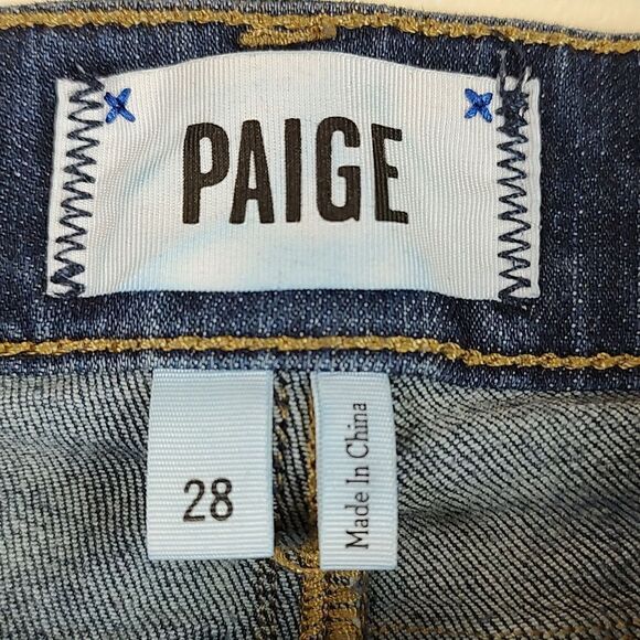 Paige Denim Co Bermuda 9" Shorts Dark Wash Size 28 - Picture 2 of 10